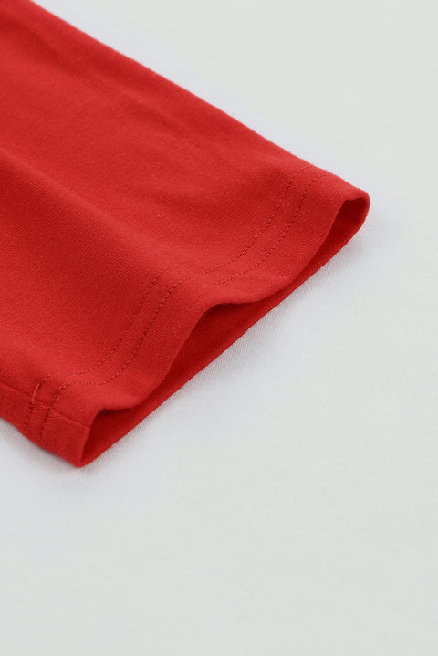 Color Block Raglan Sleeve Pullover Top