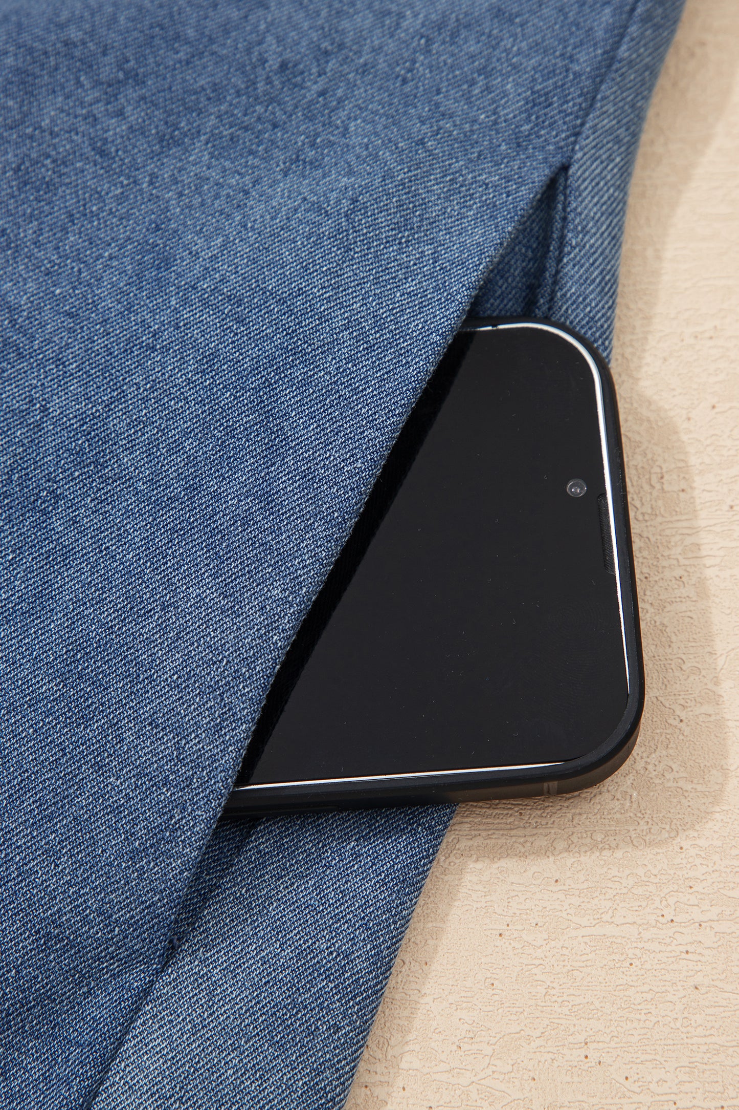 Light Grey Denim Color Block Patchwork Button Polo Collar T Shirt Tunic Dress