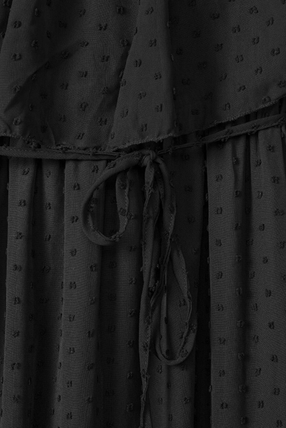 Yellow Yellow Off Shoulder Ruffle Swiss Dot Maxi Dress