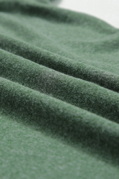 Haut Henley noir à manches longues et boutons-pression