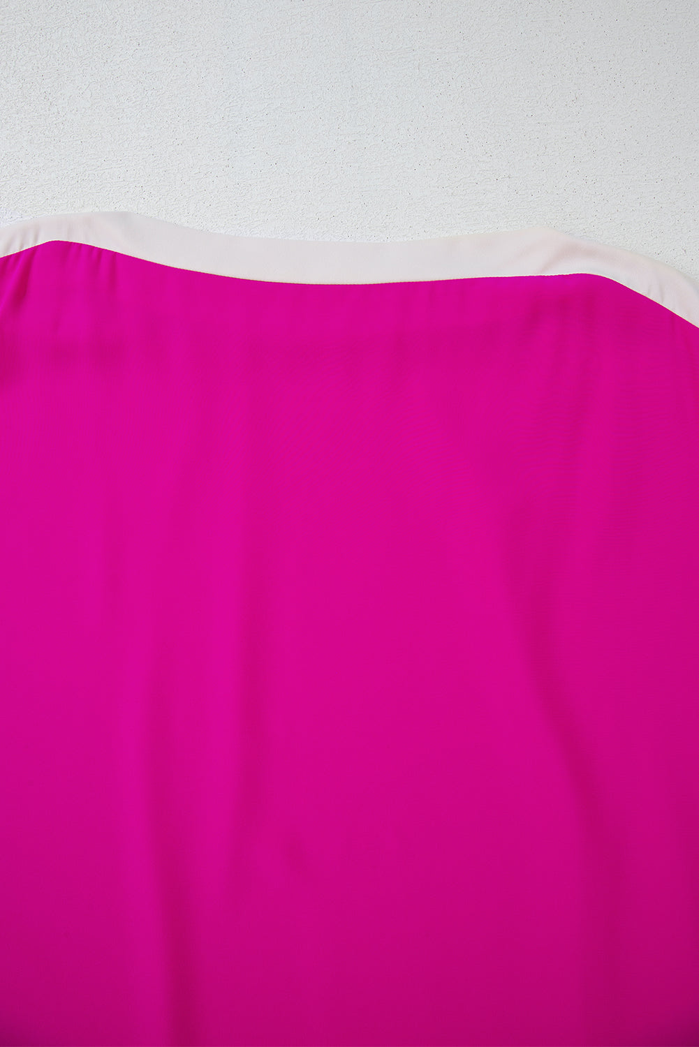 Chemisier tunique surdimensionné à col bateau et blocs de couleurs rouge rose