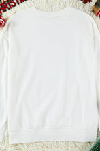 Beige Slogan Letters Print Long Sleeve Pullover Sweatshirt