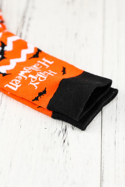 Calcetines con gráfico de moda de Halloween naranja Vitality 