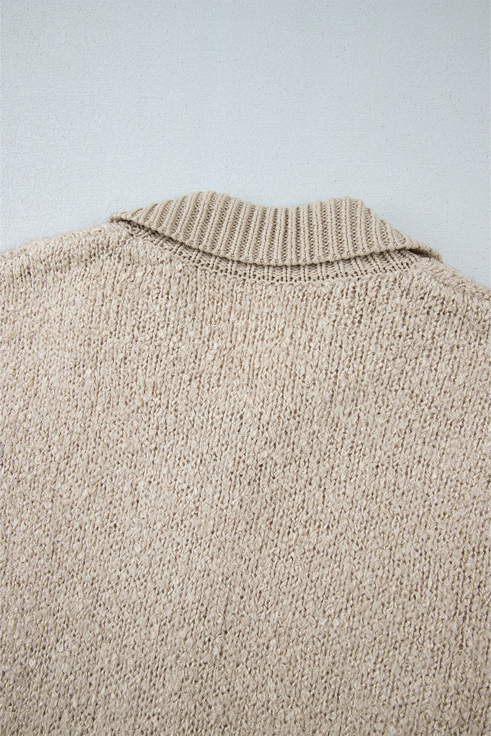 Cardigan boutonné à col montant et épaules tombantes avec poche Jet Stream