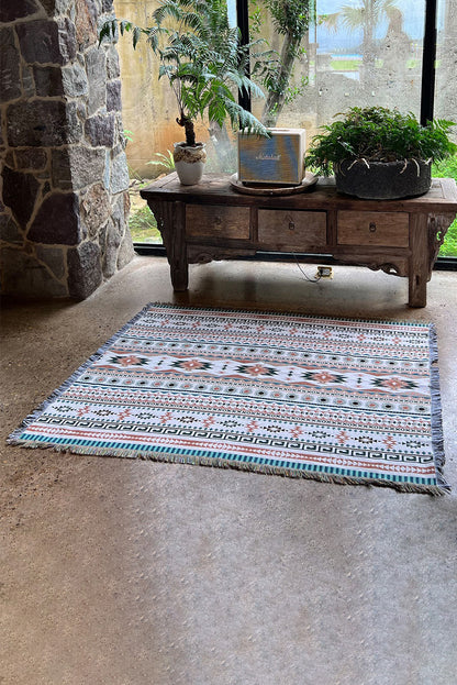 Western Pattern Tasseled Large Blanket