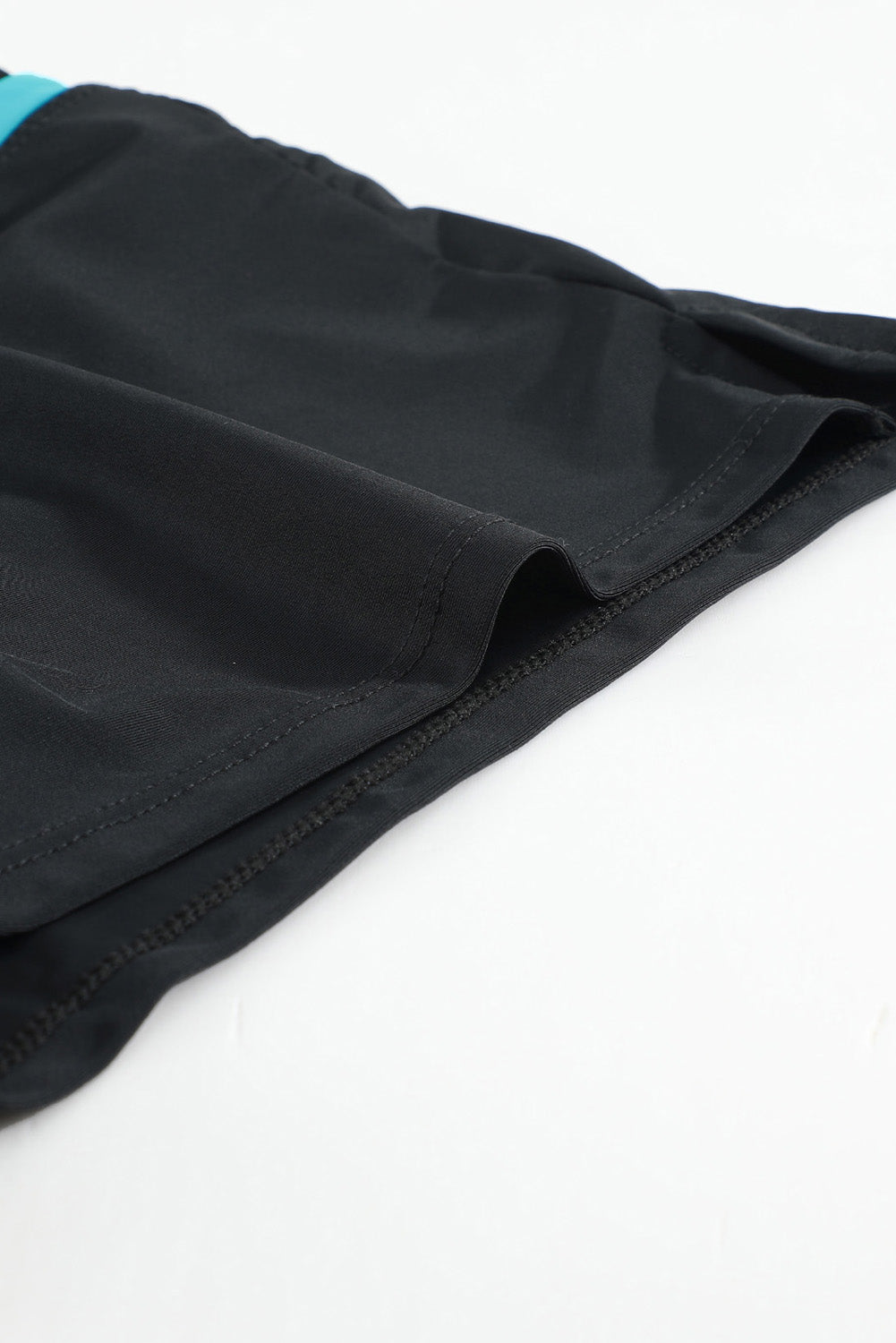 Blue Trim Black Women Swim Boardshort