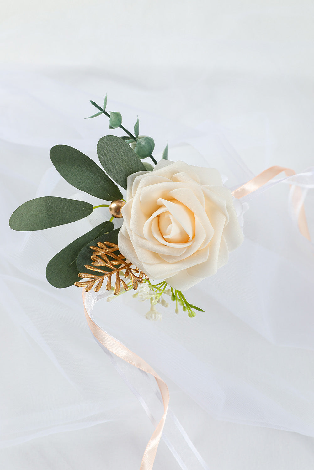 Alloy Flower Ribbon Tie Wedding Bracelet