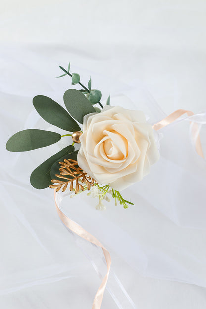 Alloy Flower Ribbon Tie Wedding Bracelet