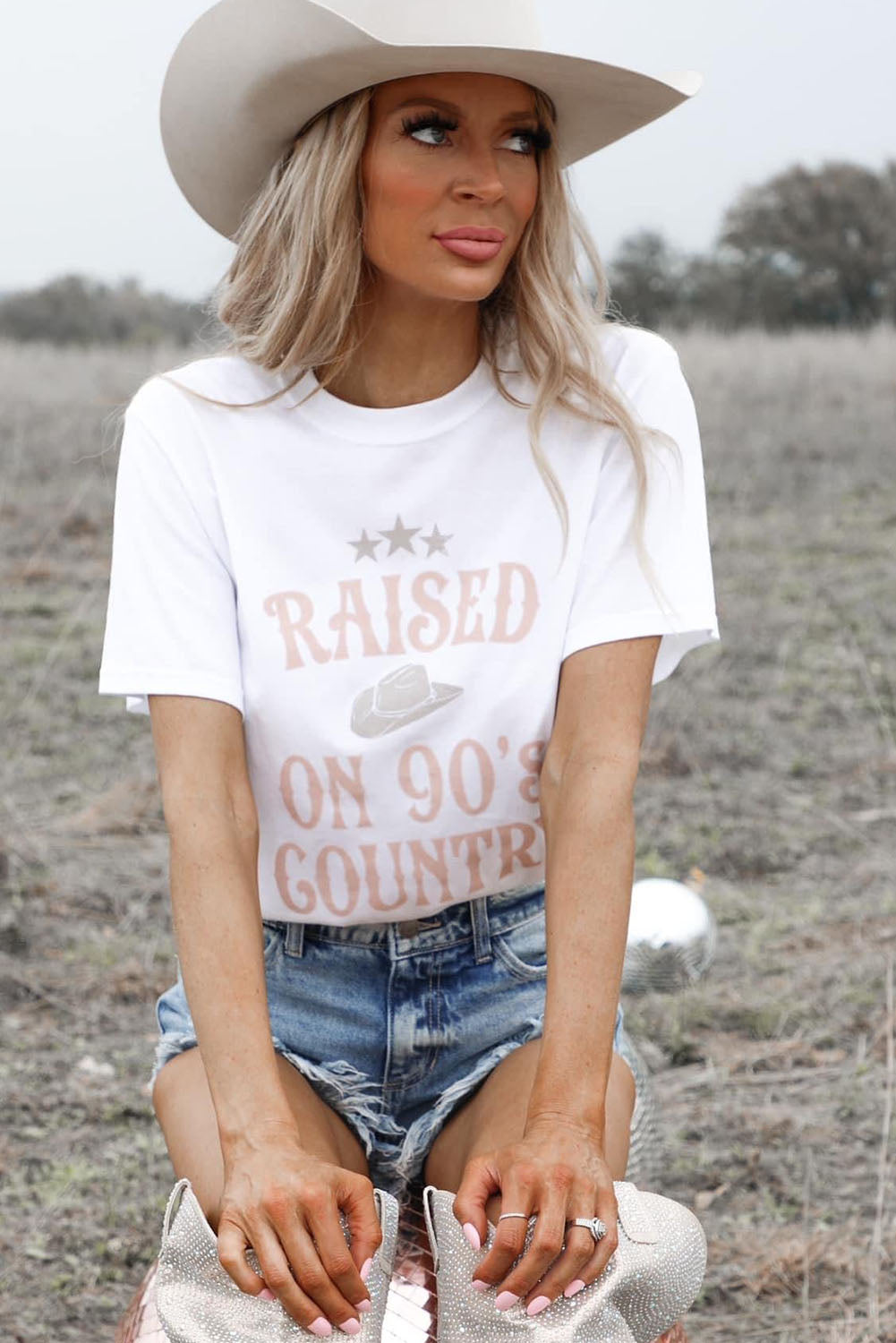 Haut à manches courtes graphique America Honey