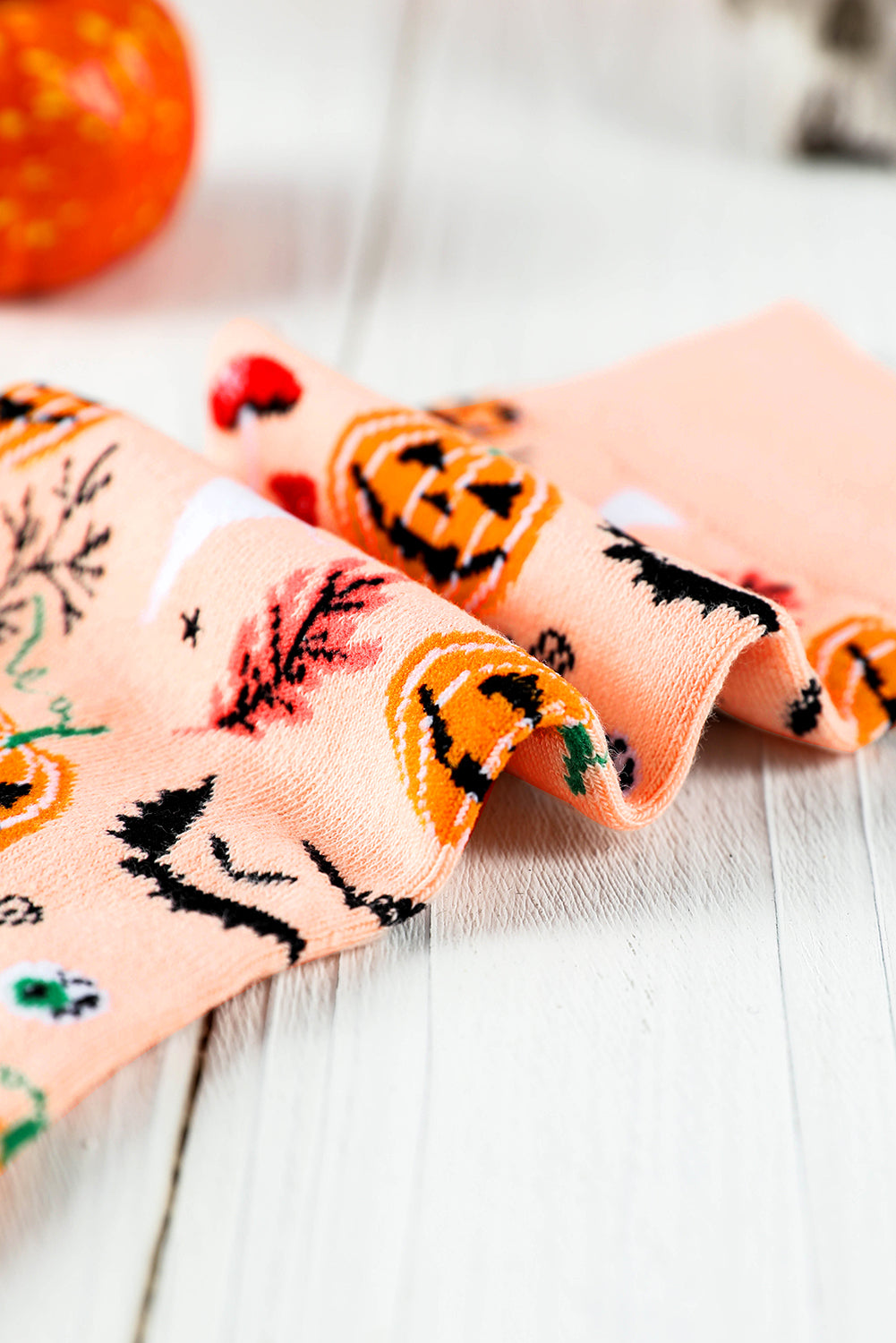 Chaussettes à imprimé éléments d'Halloween de la saison effrayante de Delicacy