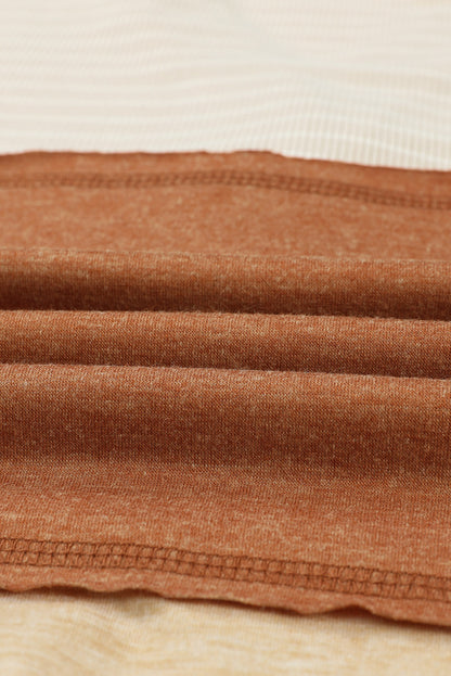 Top henley con bloques de color a rayas 