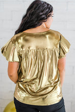 Copper Textured Oversize Foil T-Shirt