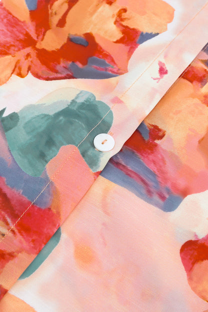 Camisa holgada con estampado floral