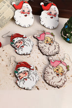 White 3 Pairs Christmas Santa Clause Pendant Hook Earrings