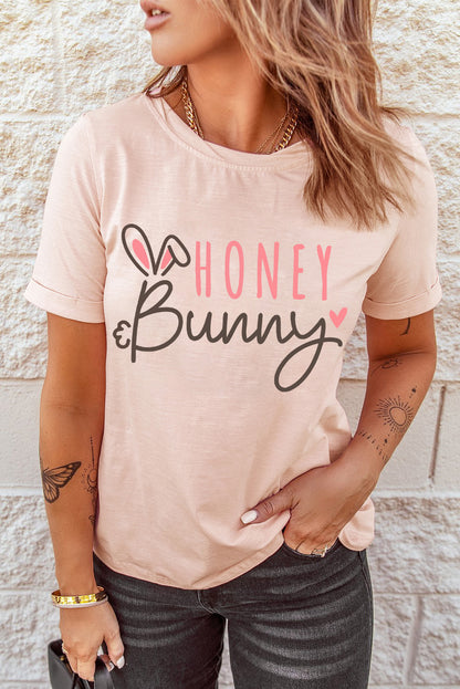 T-shirt à manches retroussées HONEY Bunny Graphic