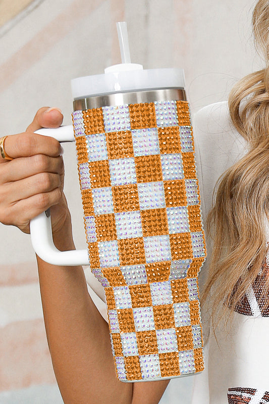 Gobelet Ginger avec anse en damier et strass 1 134 ml