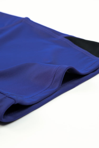 Mesh Cutout Patchwork Swim Shorts