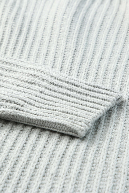 Pull oversize boutonné à épaules tombantes 