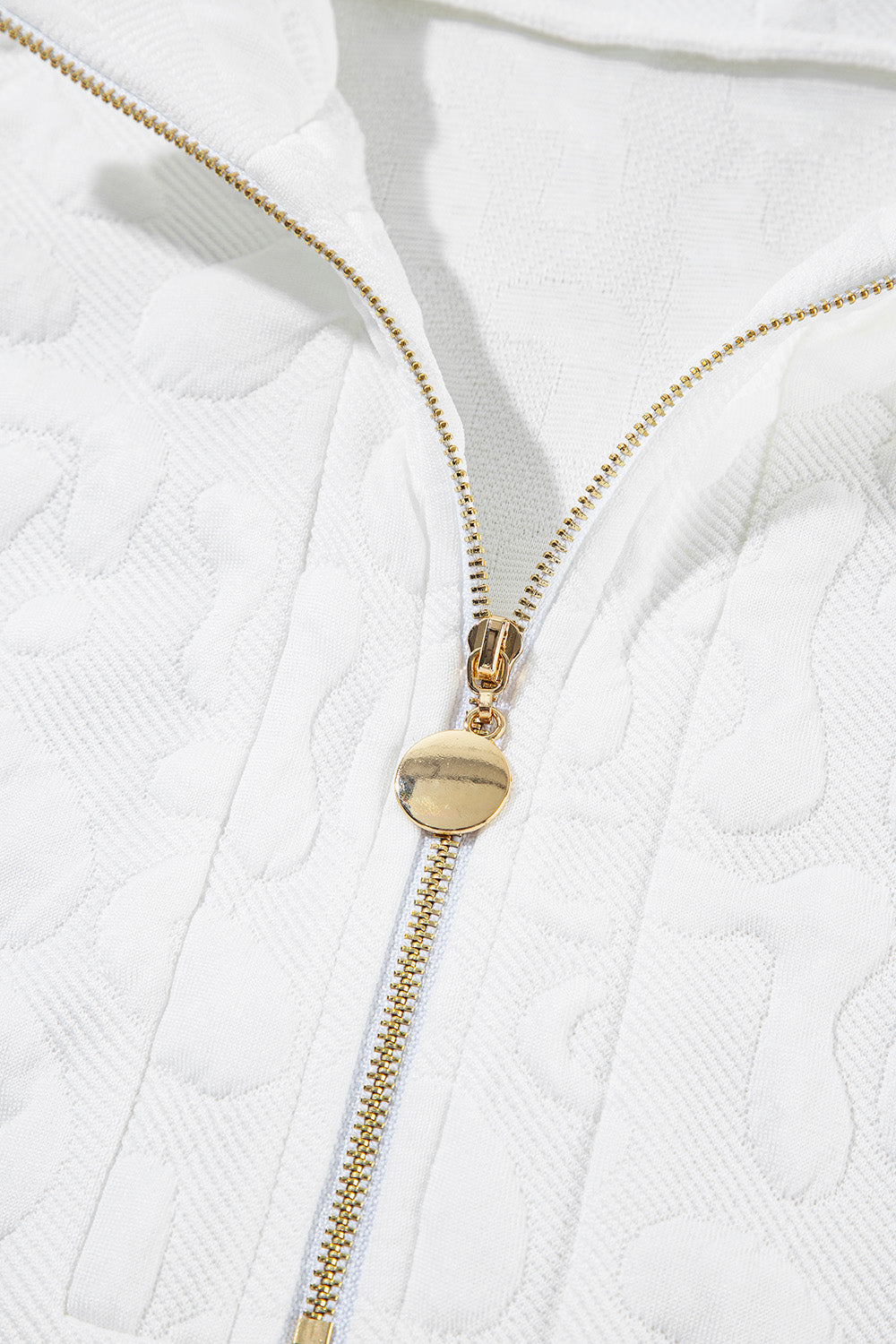 Ensemble t-shirt et short zippés en jacquard léopard blanc