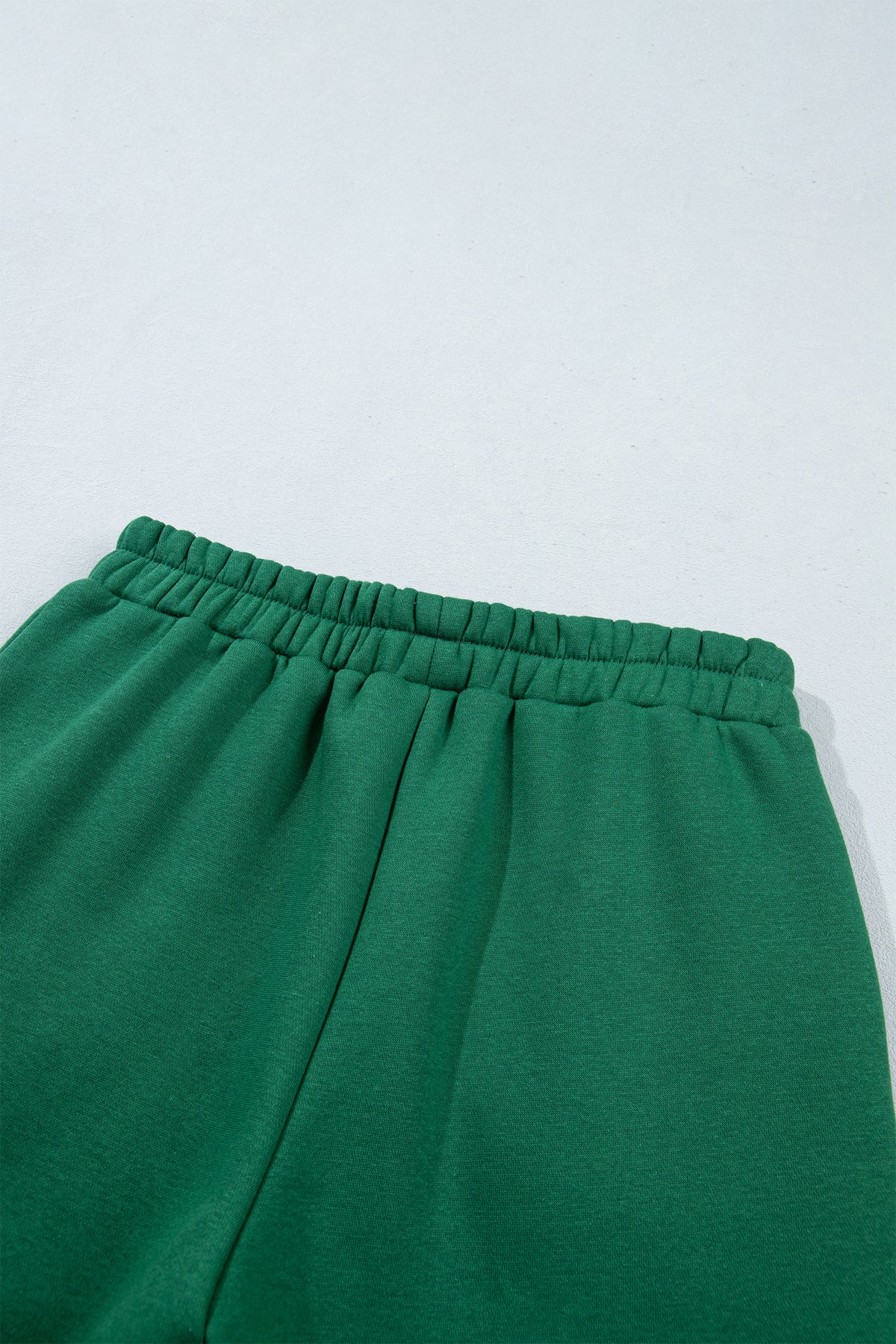 Evergreen Polka Dot Trim Baggy Pullover 2pcs Short Set