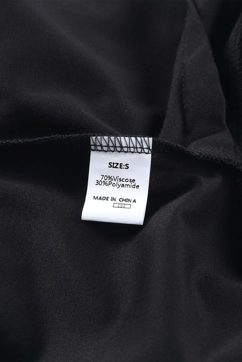 Blank Apparel - Black One-shoulder Gem Rhinestone Accent Flare Bottom Jumpsuit