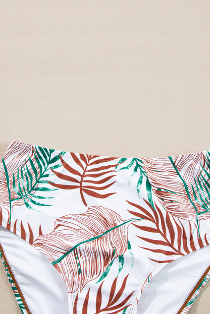 Maillot de bain tankini 2 pièces rouge minéral avec cordon de serrage et effet gainant