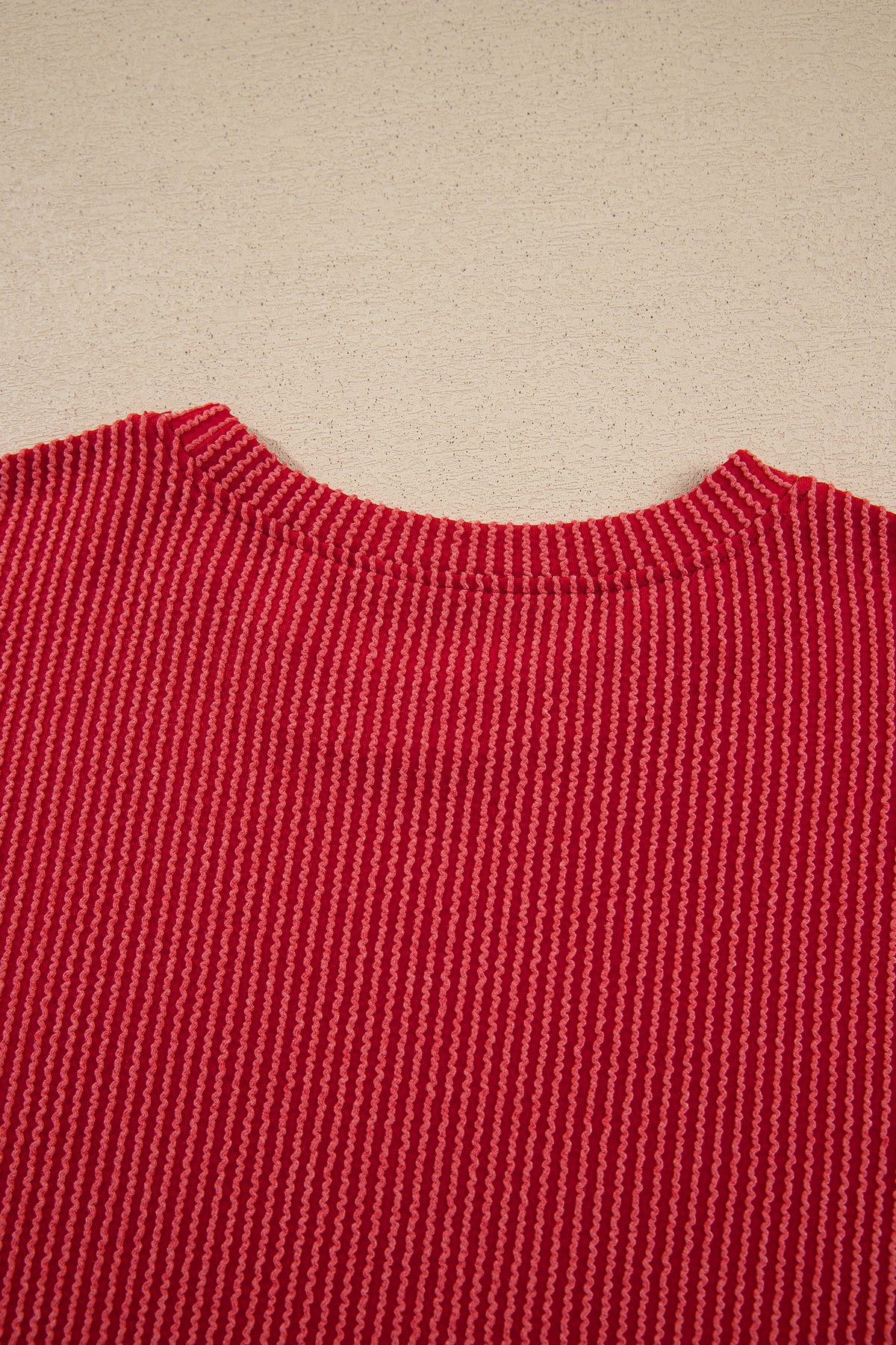 Racing Red MERRY Corded Long Sleeve Top and Pockets Pants Set
