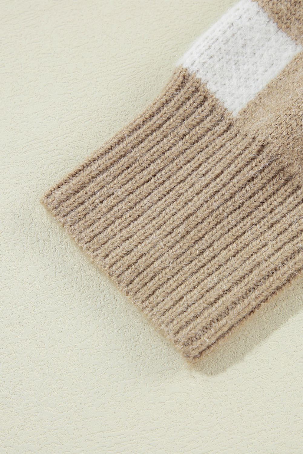 Cardigan ouvert en maille à rayures vichy gris fumé