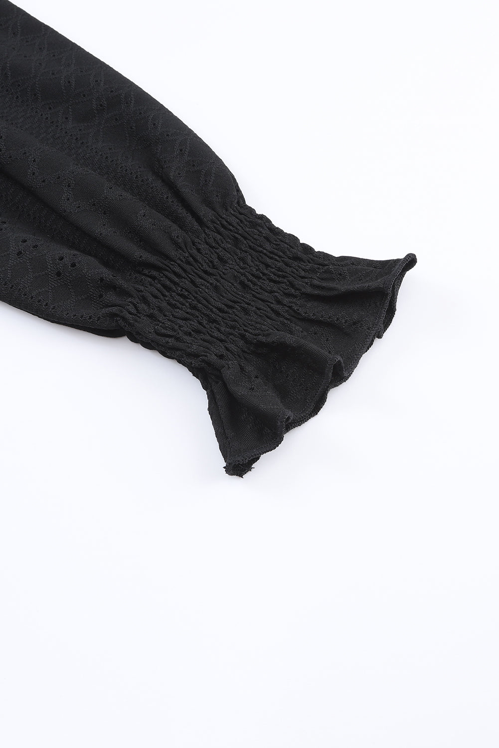 Chemisier à manches courtes et col en V avec bordure en dentelle