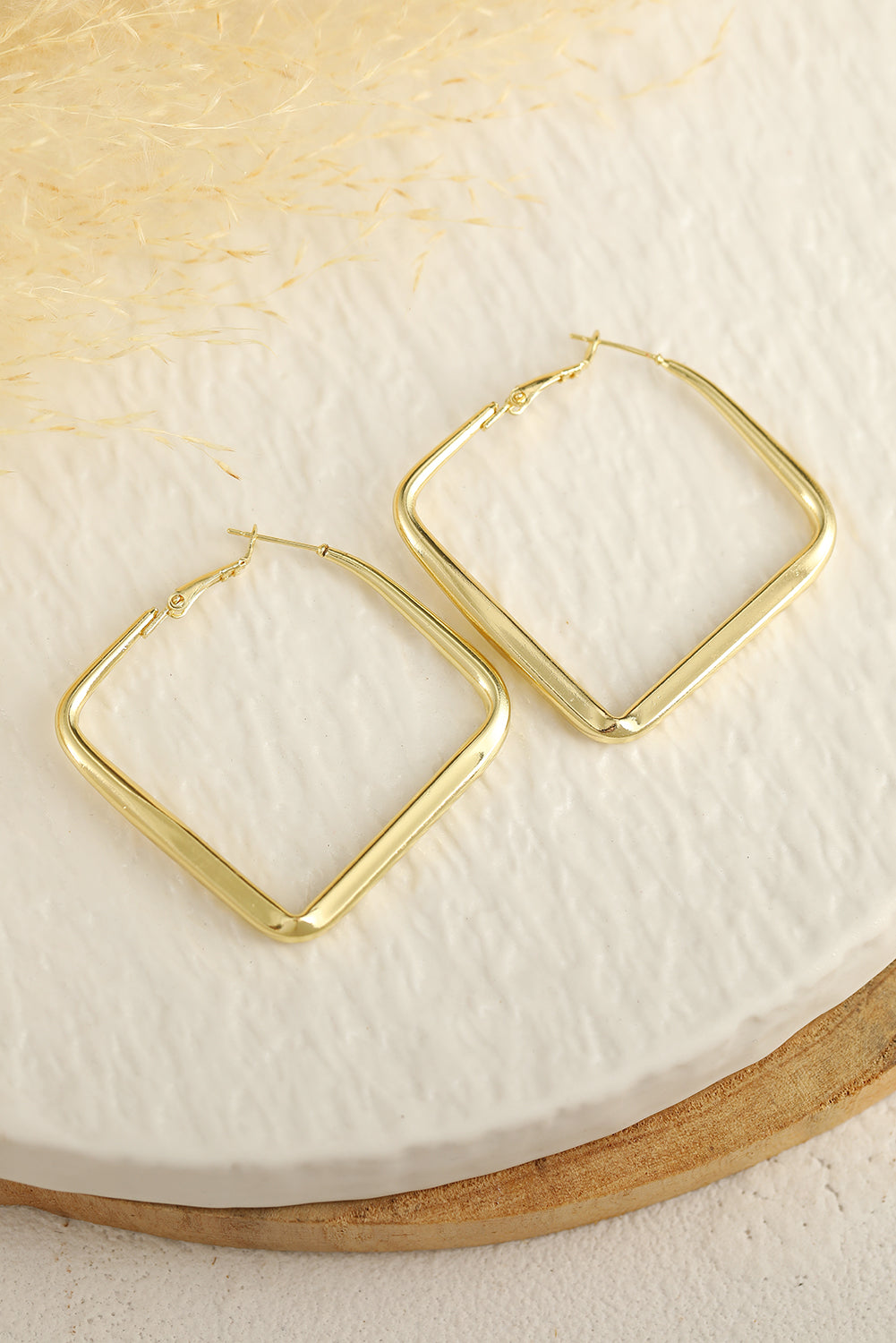 Chunky Square Hoop Earrings