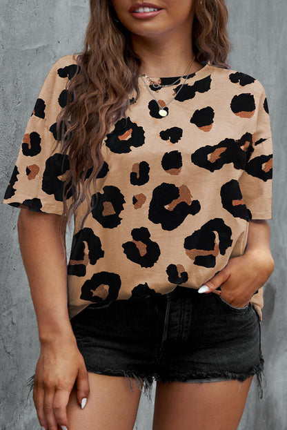 T-shirt ample imprimé léopard boyfriend 