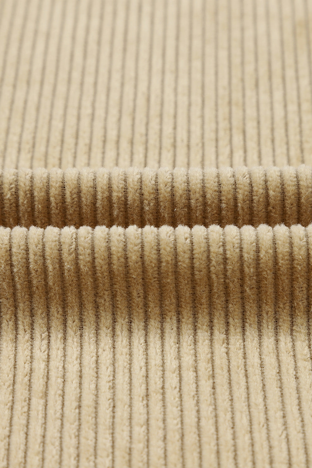 Veste kaki en velours côtelé à imprimé aztèque et bords effilochés 