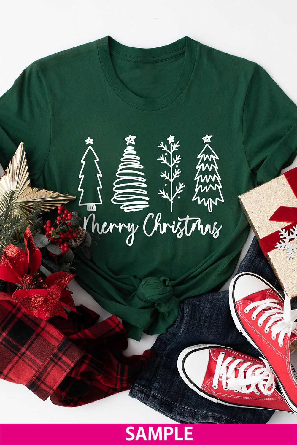 Blank Apparel - T-shirt ras du cou kaki uni personnalisé