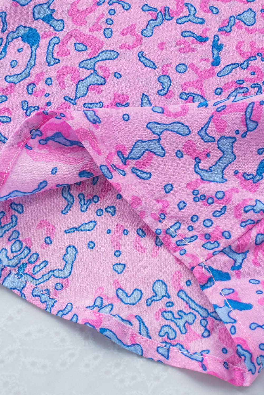 Haut à lacets et volants à imprimé léopard 