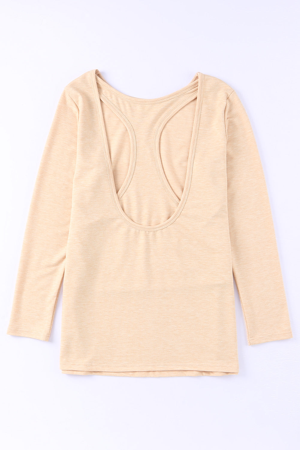 Top tejido de manga larga con espalda abierta
