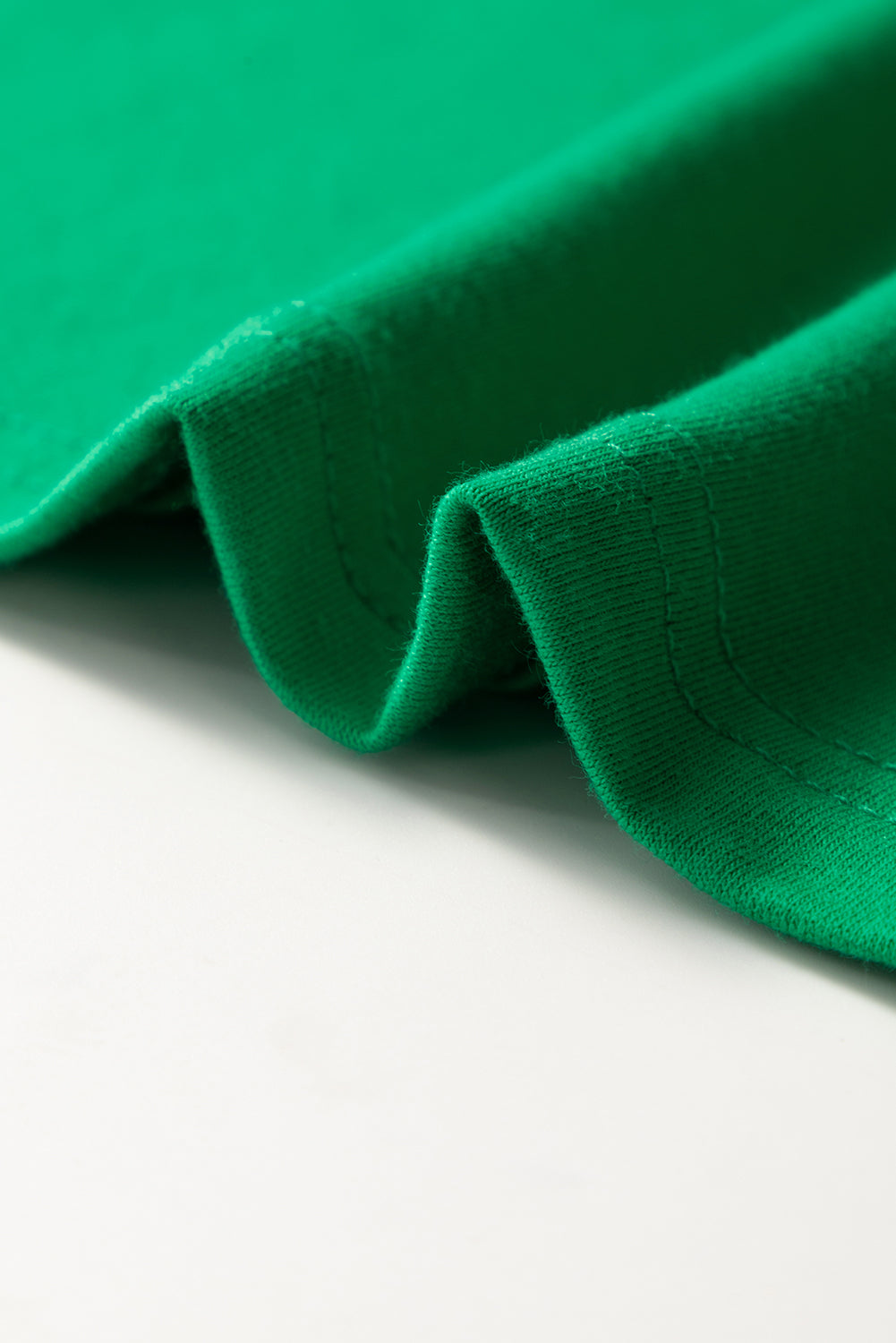 T-shirt ras du cou uni décontracté vert vif