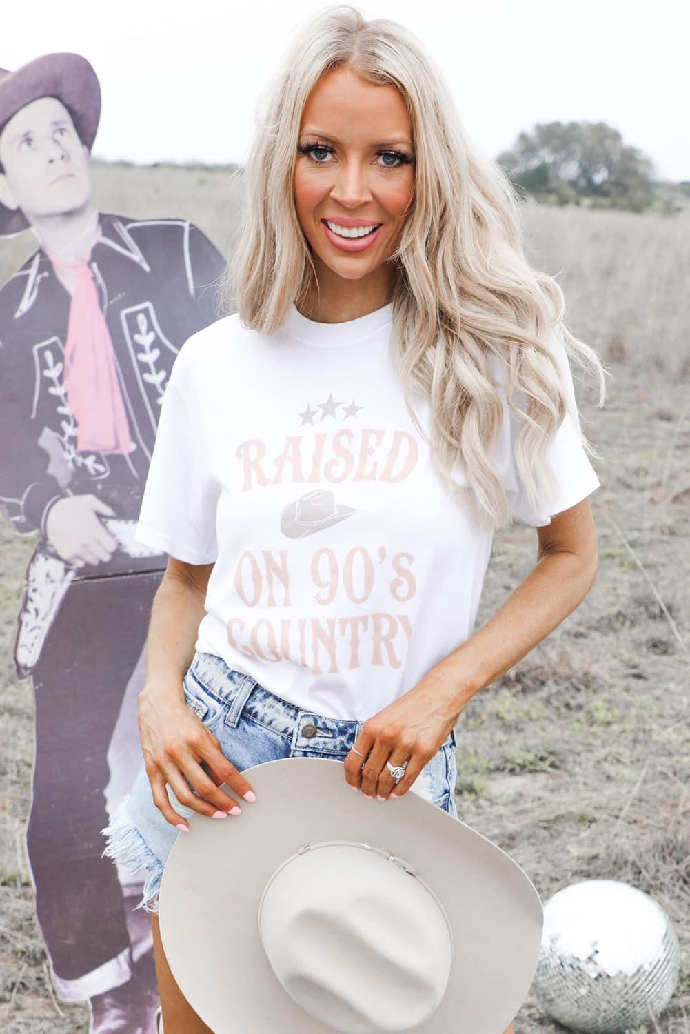 Haut à manches courtes graphique America Honey