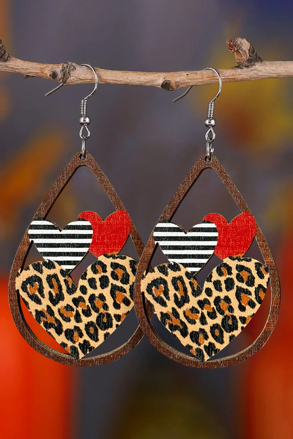 Heart Shape Hollowed Valentine's Day Earrings