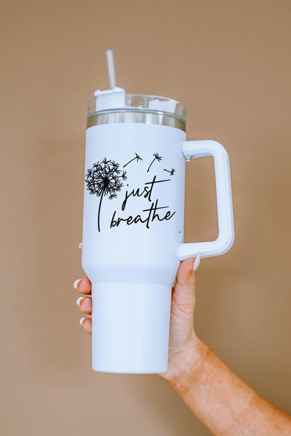 Tasse isotherme en acier inoxydable à imprimé léopard Mama avec poignée 40 oz