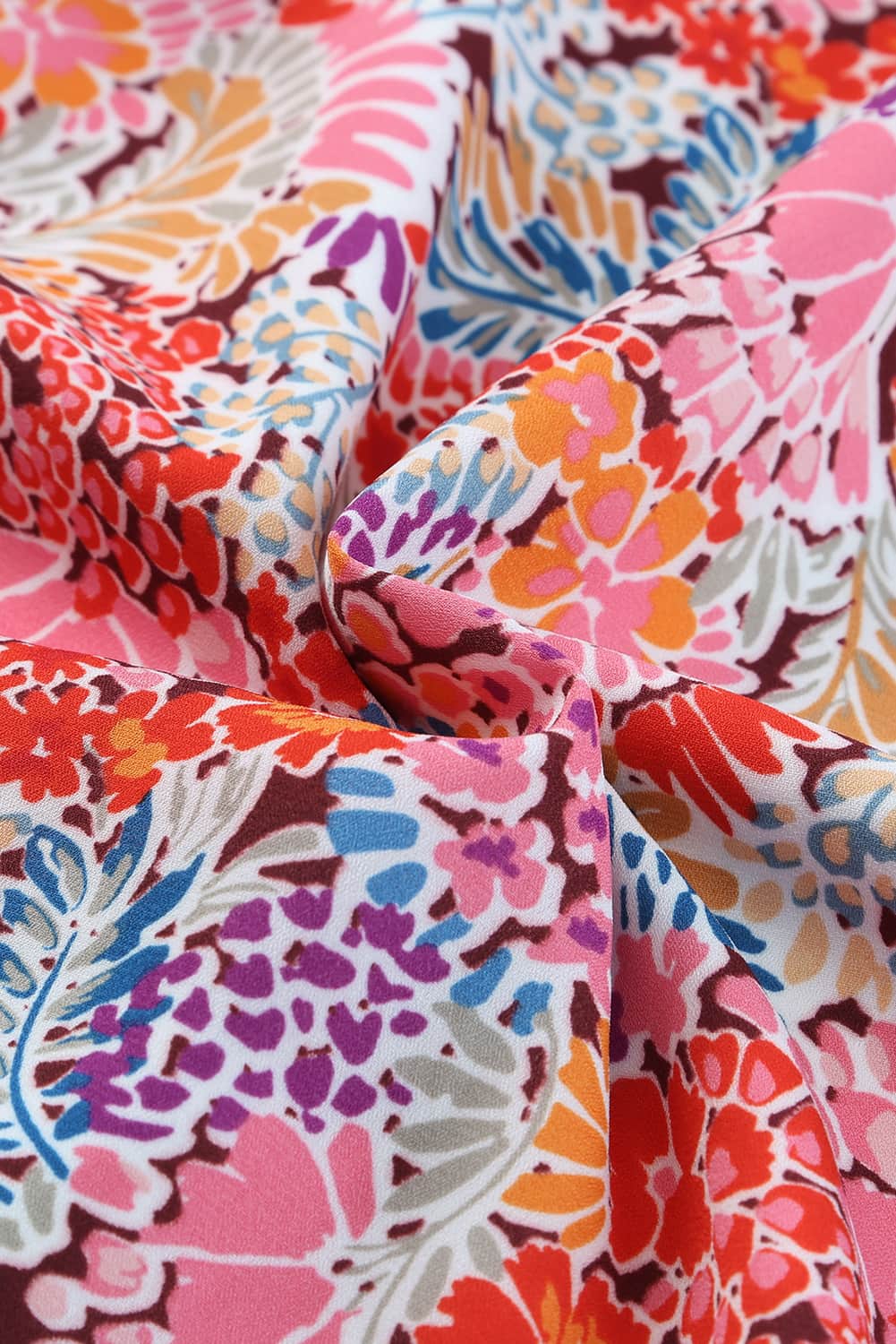 Camiseta sin mangas holgada con estampado floral multicolor