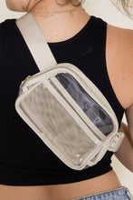 Bright White Adjustable Straps Zipper Clear Waist Bag