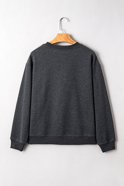 Carbon Grey Cowboy Queen Card Drop Shoulder Graphic Sweatshirt