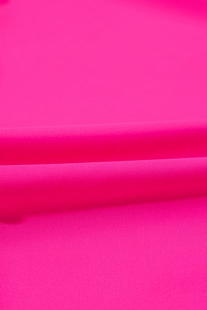 Rose V Neck Ruffled Hem Floral Bottom Tankini Set