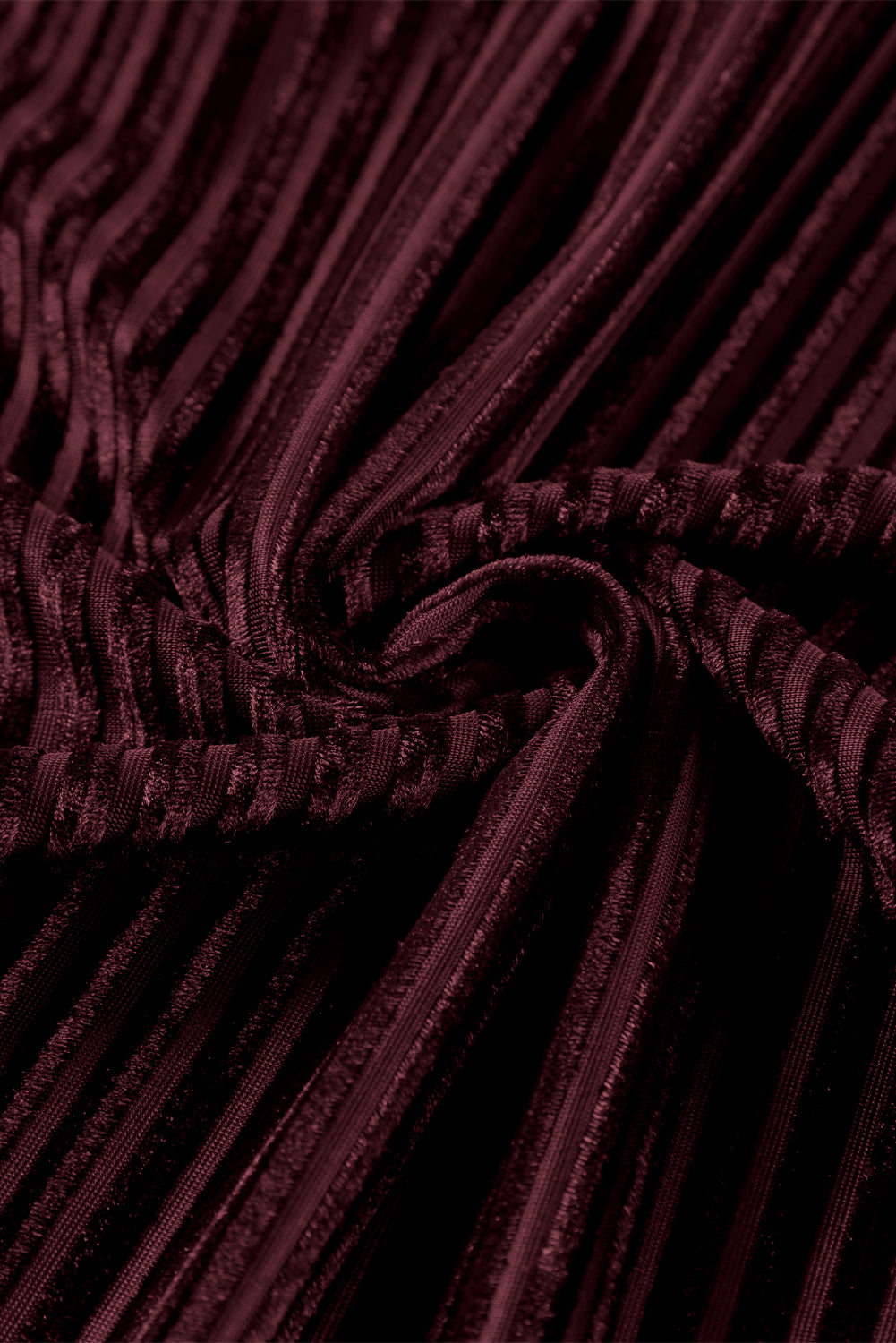 Body en velours côtelé à manches longues et pois transparents