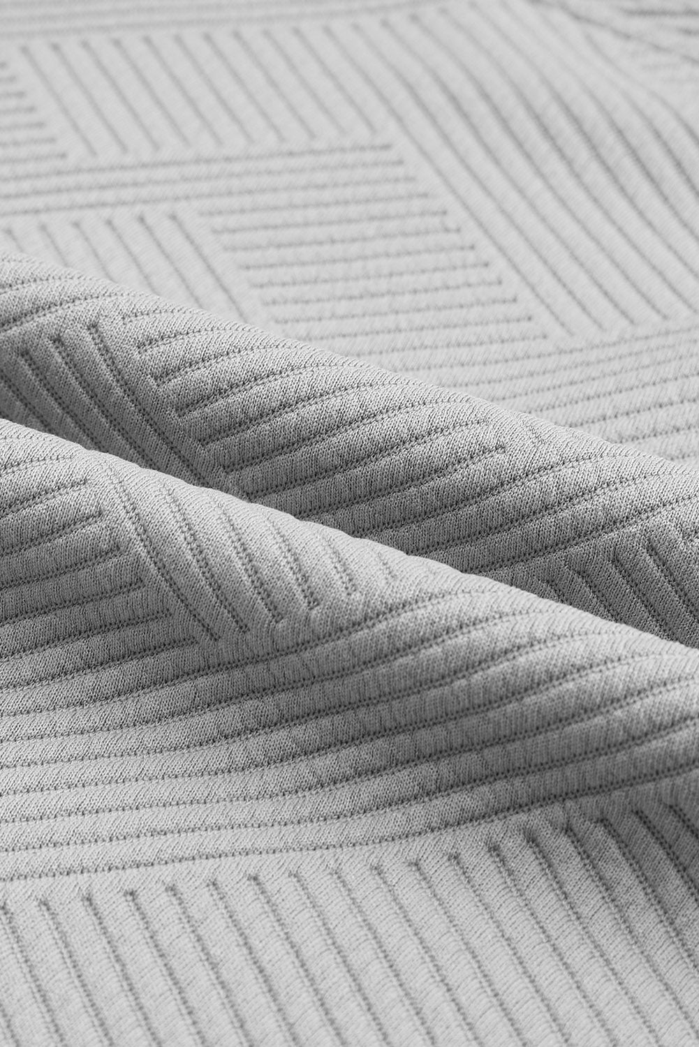 Ensemble haut à manches longues texturé gris et short à cordon de serrage