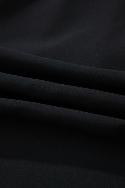 Black Bow Decor Backless Short Sleeve Shift Mini Dress