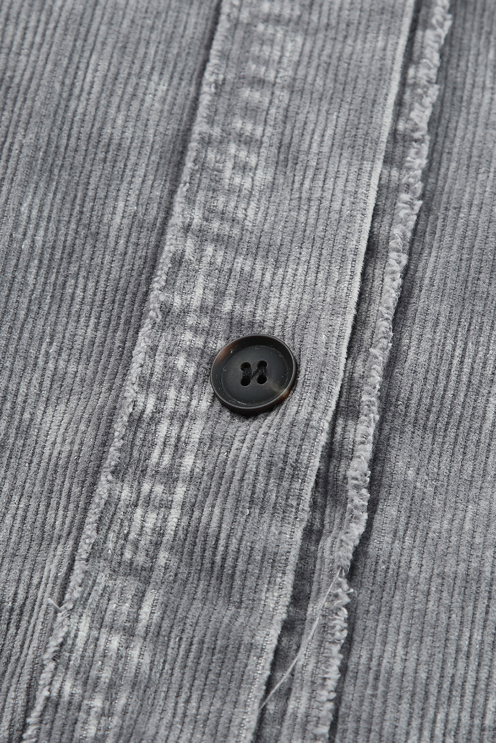 Khaki Vintage Distressed Mineral Wash Oversized Shacket