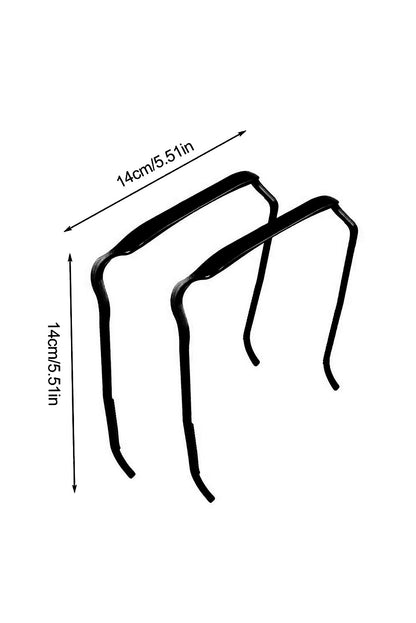 Silvery Thick Hair Squared Plastic Hair Hoop