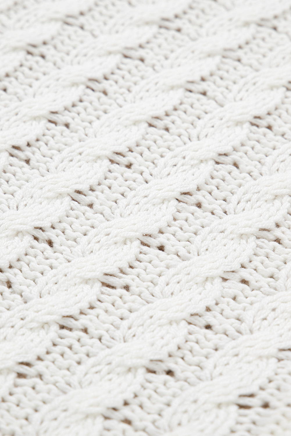 Khaki Mix Textured Knit Colorblock Patchwork Sweater