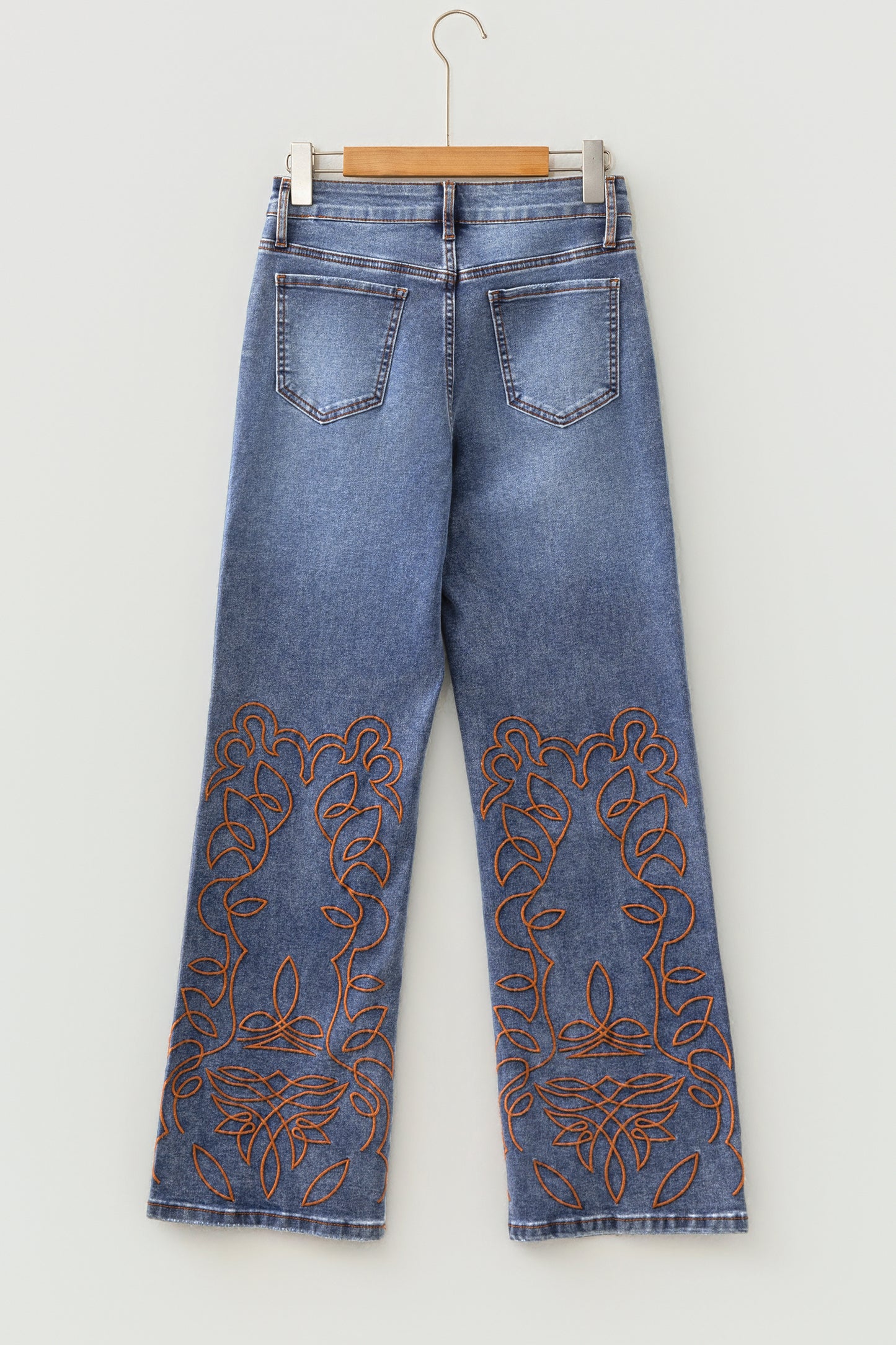 Ashleigh Blue Embroidered Flare Leg Jeans